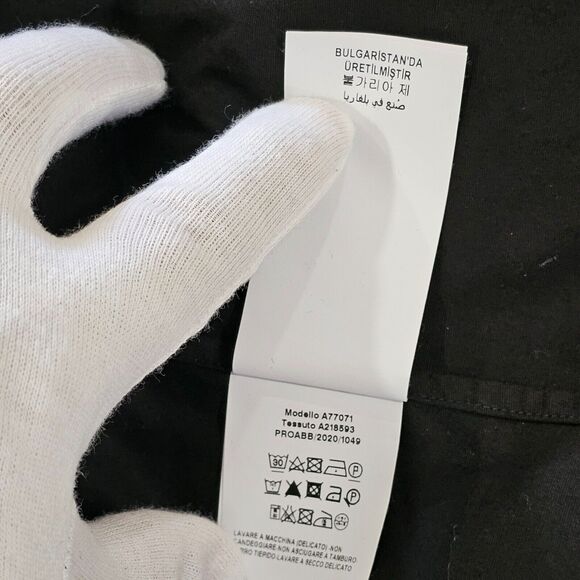 Versace Button Down Shirt in Black Slim Fit 41 (XL) NWOT - Picture 5 of 5